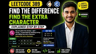 LeetCode 389 Find the Difference Explained in C XOR Trick Step by Step