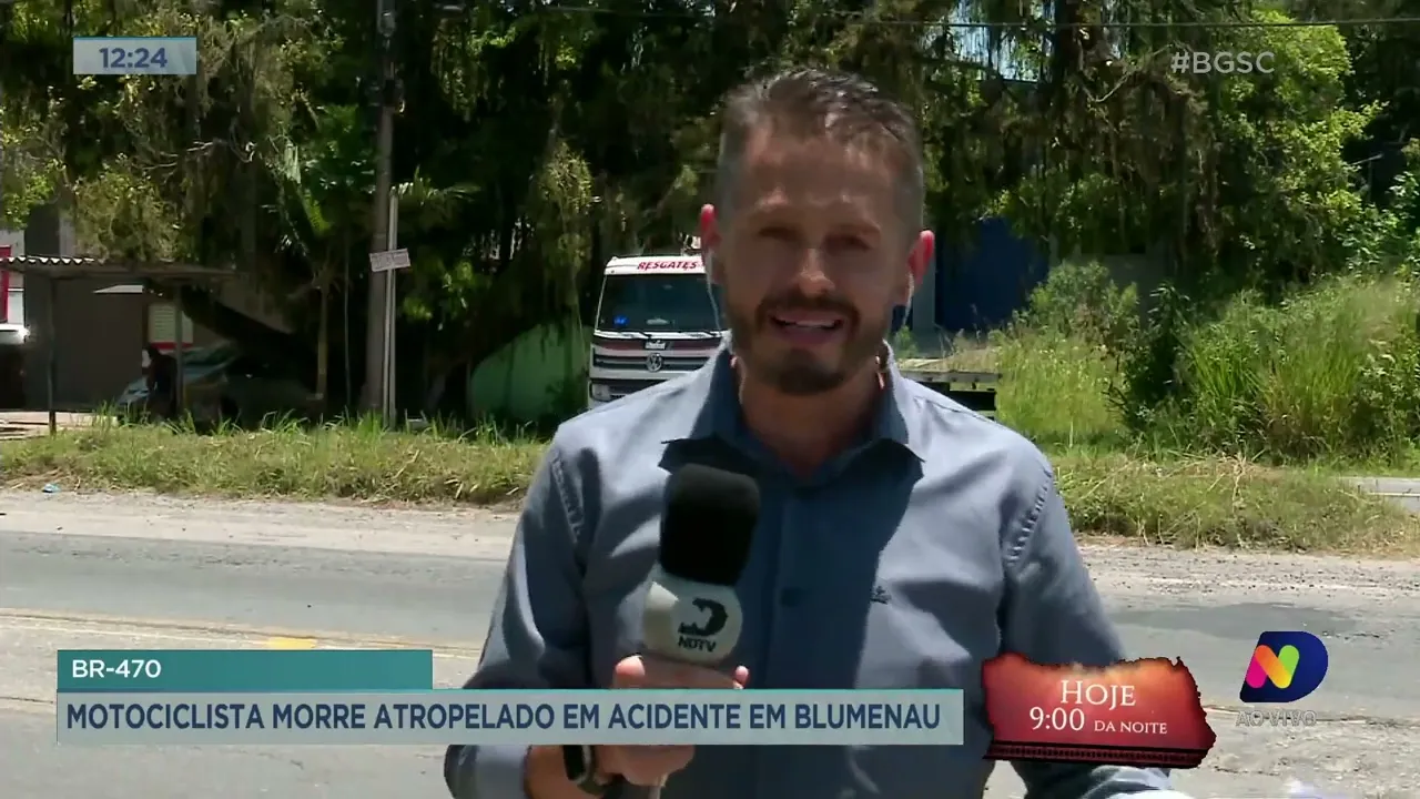 Motociclista morre atropelado em acidente em Blumenau