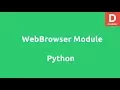 How to Open Web Browser URL Link from Python