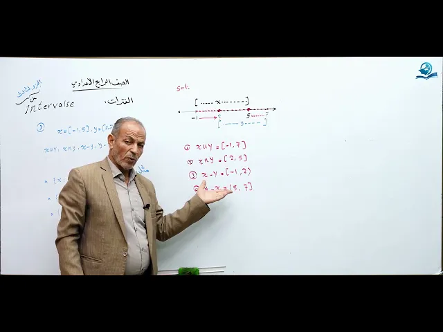 الفترات ( الجزء الثالث ) - مادة الرياضيات للصف الرابع الاعدادي