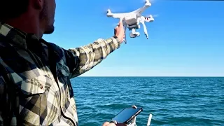 FLYING A DRONE FROM A MOVING SAILBOAT – CRASH LANDING!!
