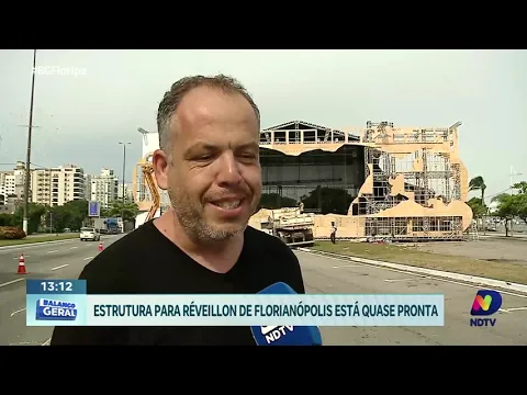 Florianópolis se prepara para um réveillon épico: estrutura quase pronta para a festa na Beira-Mar