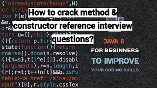 Method Reference Constructor Reference in Java 8