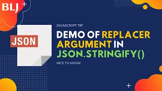 Demo of replacer argument in JSON stringify in JavaScript