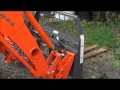 Demonstrating a Kubota quick attach loader