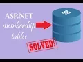 How to add ASP Net membership tables to the existing database