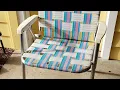 Vintage aluminum web woven folding lawn chair repair
