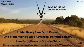 Namibia Critical Metals Inc OTCQB NMREF TSXV NMI Virtual Investor Conferences