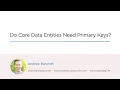 Do Core Data Entities Need Primary Keys