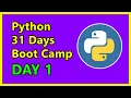 Python Boot camp Walk through GUVI Day 1