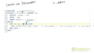 PLS-10 Oracle Cursors With Parameters
