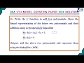 Polynomial Addition using Linked List Q 4b vtu model question paper 2024 solution DSA BCS304