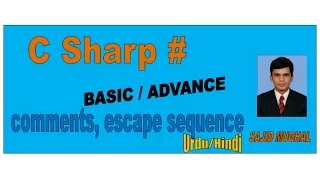 11 of 50 Comments escape sequences in C Sharp Urdu Hindi