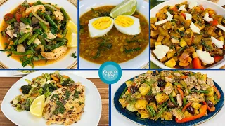 MENU SEMANAL COMIDAS Y CENAS Barata Baja en Carbos HT Menopausia Rinones Higado