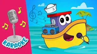 Un Barquito Chiquitito  🎶 KARAOKE  🎤 con letra para niños- Mundo Kuku