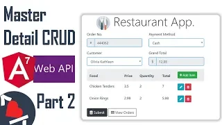 Complete Angular 7 Master Detail CRUD with Web API - Part 2