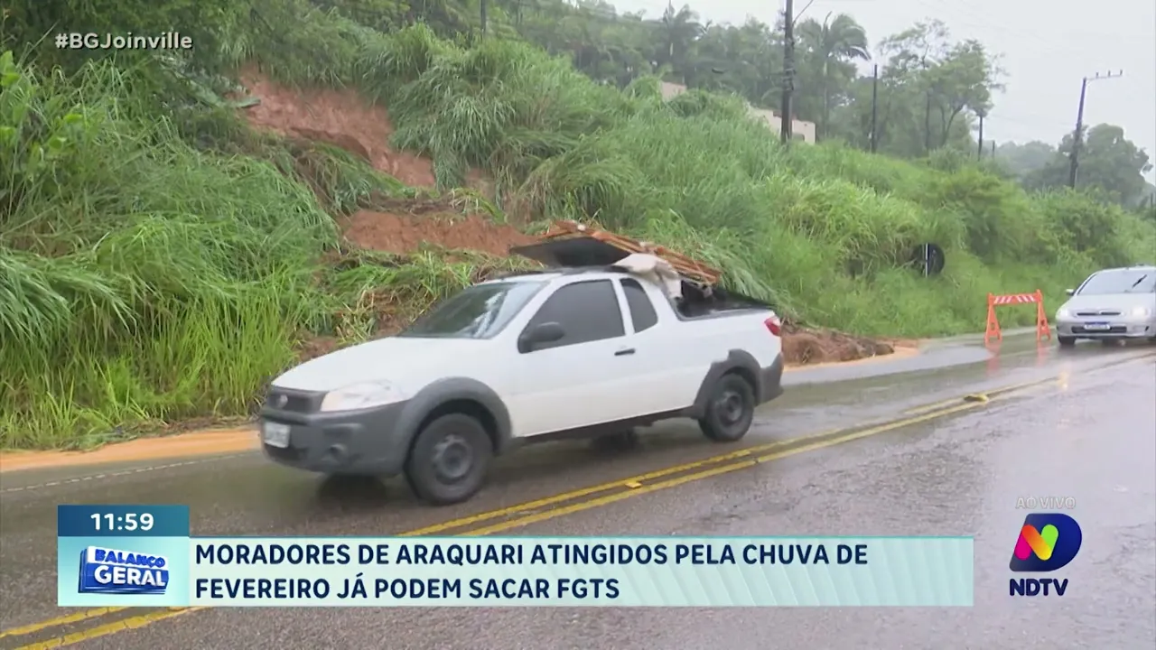 Moradores de Araquari atingidos pela chuva de fevereiro já podem sacar FGTS