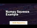 numpy squeeze example