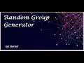 Random Group Generator
