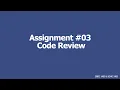 Assignment Code Review