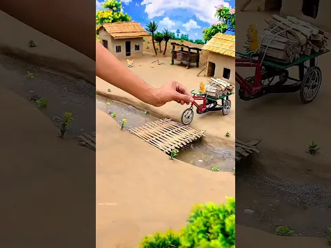 पुल तो बन गया 😭🥺😭🥺 | Mini Wood Toy Woodworking Art Skills #shorts #motupatlu