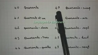 تعلم بسرعة الاعداد من 40 إلى 49 بالفرنسية مع الترجمة Les Nombres De 40 à 49 Let S Learn French 