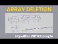 Deletion in Array in C Data Structures Deletion Algorithm with Example