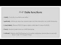 Date function in php date time mktime checkdate getdate with syntax and example