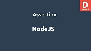 NodeJS Assertion