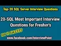 Top SQL Interview Questions and Answers Top 20 SQL Server Questions Interview Point