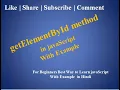 javaScript Tutorial For Beginners 30 getElementById method in javaScript