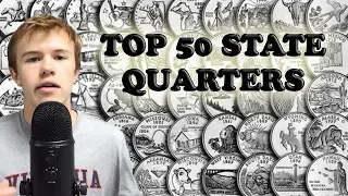 TOP 50 STATE QUARTER DESIGNS - RANKED