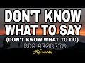 Download Lagu DON'T KNOW WHAT TO SAY - RIC SEGRETO (KARAOKE VERSION)