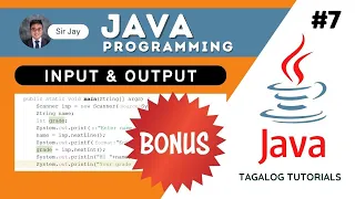 Java Tutorials Tagalog Input Output Sir Jay