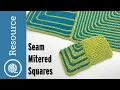 How to Seam Mitered Squares Join Side Edge to Cast On
