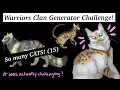 Warriors Clan Generator Challenge abookwyrm tries