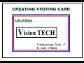 XII CA Practical Ex No 3 Visiting Card creation