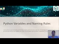 Python Variables and Naming R Problem Solving Using Python SNS Institutions