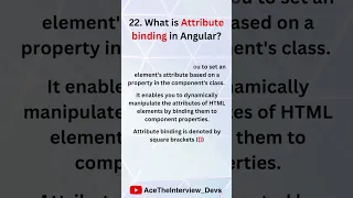 What is Attribute binding in Angular Angular Interview Q A