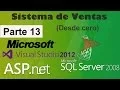 Sistema de Ventas Visual Studio SQL Server 2008 13-32 Capa Datos y Logica Alta Productos