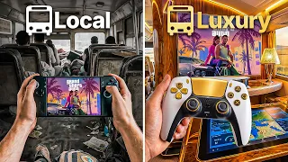 I Tried Gaming In EVERY Bus Seat