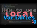 How to use Local Variables Roblox Studio
