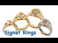 18K GOLD Signet Ring