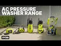 RYOBI AC Pressure Washer Range in action