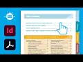 Interactive PDF Design Table of Contents Navigation