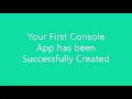 Console Application - C NET Core Visual Studio 2019