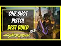 BEST ONE SHOT PISTOL BUILD IN CYBERPUNK2077 Stealth assassin Cyberpunk2077 build