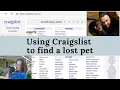 Using Craigslist to find a lost pet