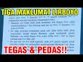 Lagu TEGAS \u0026 PEDAS!!TIGA MAKLUMAT LIRBOYO!! BERIKUT HASILNYA!! 