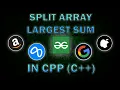 Split array largest sum POTD Geeksforgeeks C DSA